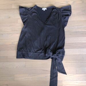 Cross-over Bell Sleeve Tie Top